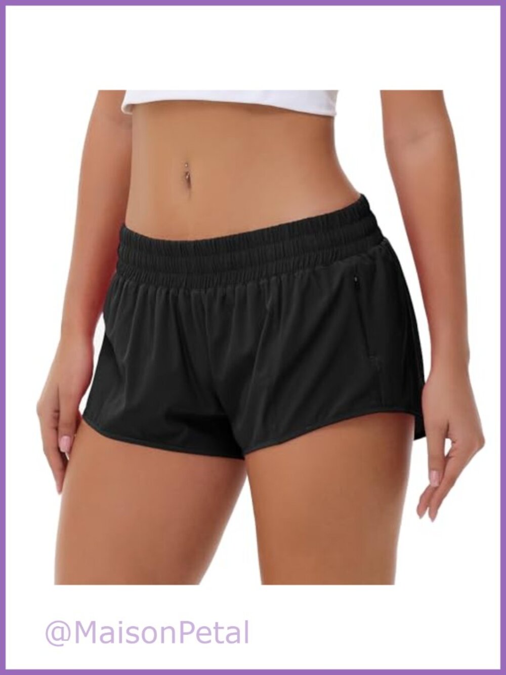 Aurefin Athletic Running Shorts Quick Dry Zip Pocket Lined